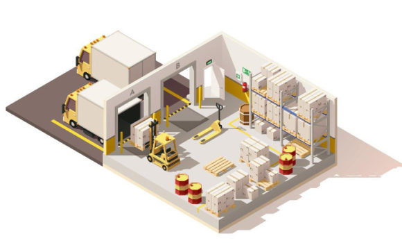 spedizioni espresse mercurio illustrazione logistica